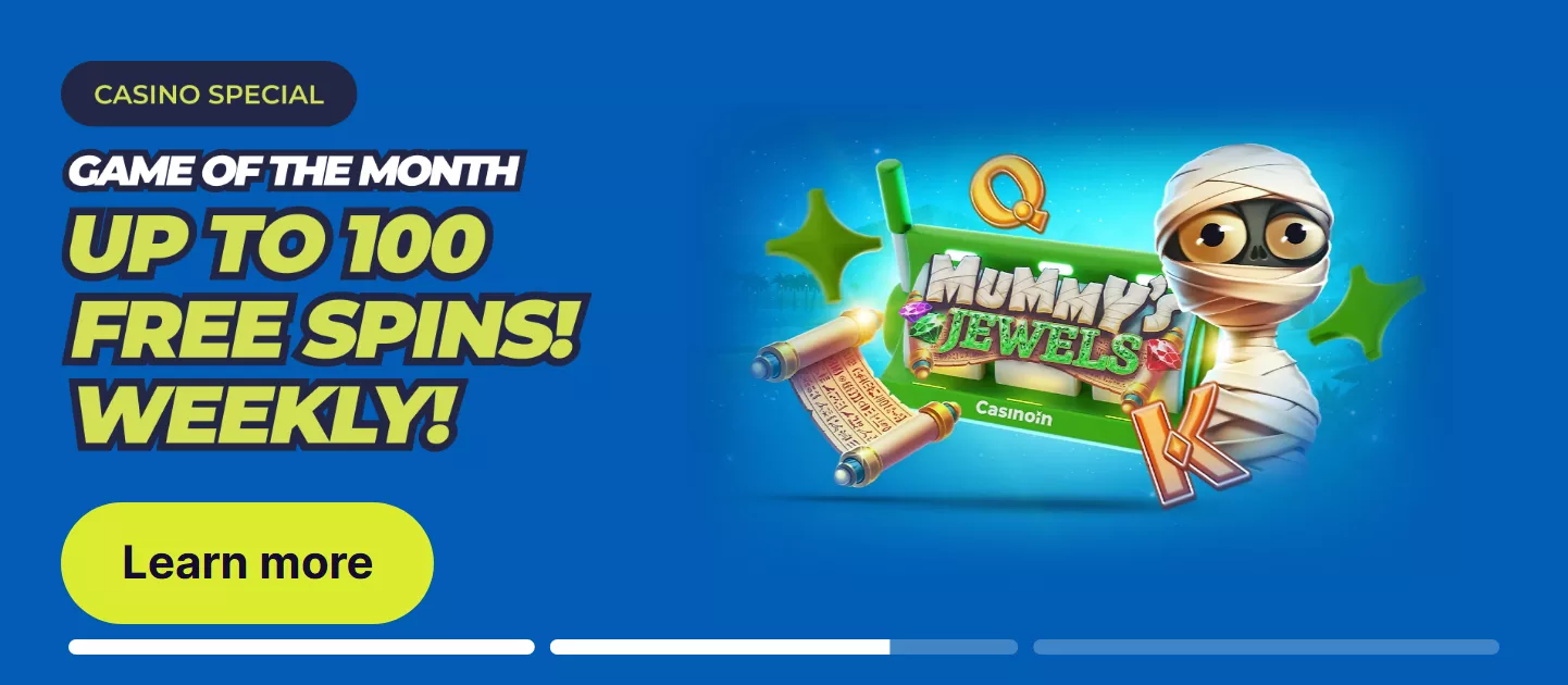 Join CasinoIn to get welcome bonus